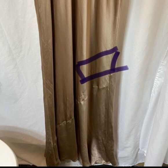 L’AGENCE Serita Maxi V-Neck Bias Dress in Cappuccino Size 16 NWT - Picture 15 of 16